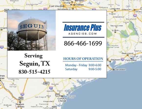 Insurance Plus Agencies of Texas (830) 515-4215 is your Suspended Drivers License Insurance Agent in Seguin, Texas.