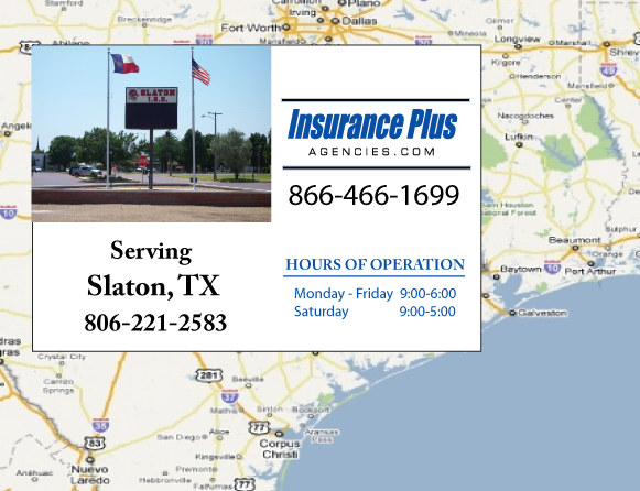 Insurance Plus Agencies of Texas (806)221-2583 is your Texas Fair Plan Association Agent in Slaton, Texas.