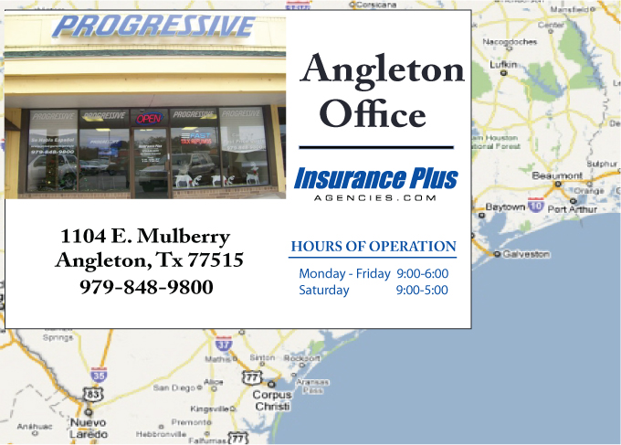 Insurance Plus Agencies (979)848-9800 is your Progressive Insurance Agent serving Angleton, Texas.
