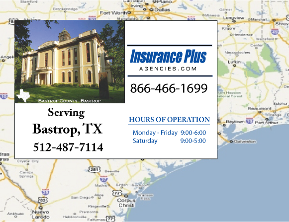 Insurance Plus Agencies of Texas (512)487-7114  is your Progressive Insurance Quote Phone Number in Bastrop, TX.