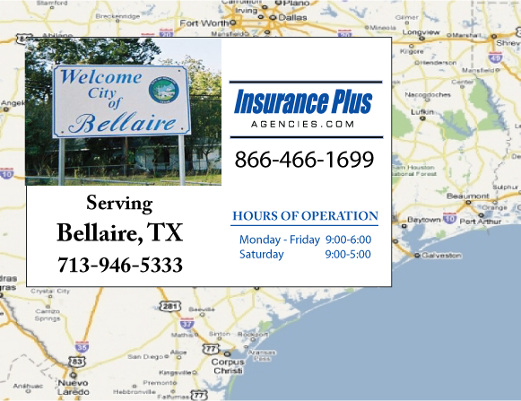 Insurance Plus Agencies of Texas (713) 946-5333 is your Suspended Drivers License Insurance Agent in Bellaire, Texas.