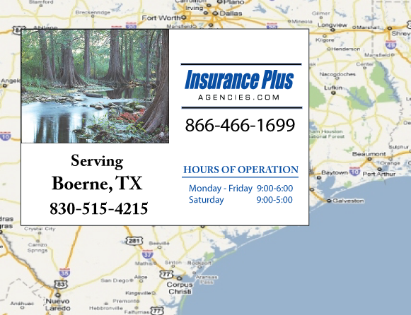 Insurance Plus Agencies of Texas (830) 515-4215 is your Suspended Driver License Insurance Agent in Boerne, Texas.
