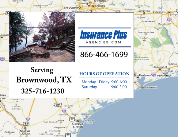 Insurance Plus Agencies of Texas (325)716-1230 is your Commercial Liability Insurance Agency serving Brownwood, Texas. Call our dedicated agents anytime for a Quote. We are here for you 24/7 to find the Texas Insurance that's right for you.