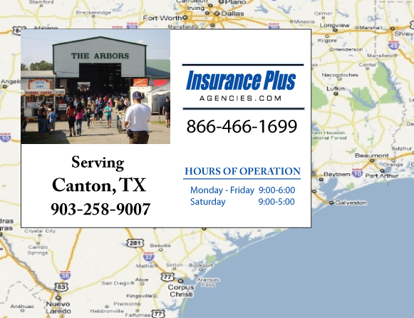 Insurance Plus Agencies of Texas (903)258-9007 is your Car Liability Insurance Agent in Canton, Texas.