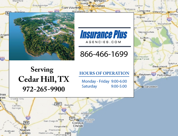 Insurance Plus Agencies (972) 265-9900 is your local Progressive office in Cedar Hill, TX.