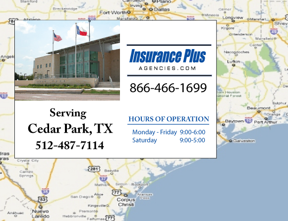 Insurance Plus Agencies (512) 487-7114 is your local Progressive office in Cedar Park, TX.
