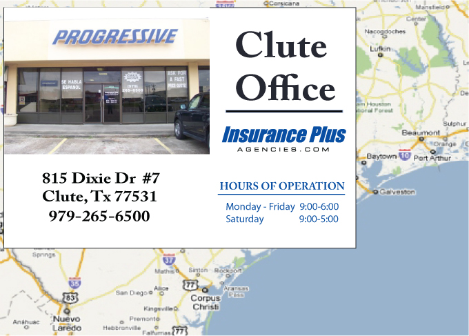 Insurance Plus Agencies of Texas (979)265-6500 is your Commercial Liability Insurance Agency serving Clute, Texas. Call our dedicated agents anytime for a Quote. We are here for you 24/7 to find the Texas Insurance that's right for you.