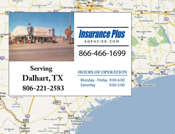 Insurance Plus Agencies of Texas (806) 221-2583 is your Progressive Car Insurance Agent in Dalhart, Texas.