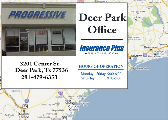 Insurance Plus Agencies of Texas (281)479-6353 is your Progressive Insurance Quote Phone Number in Deer Park, TX.