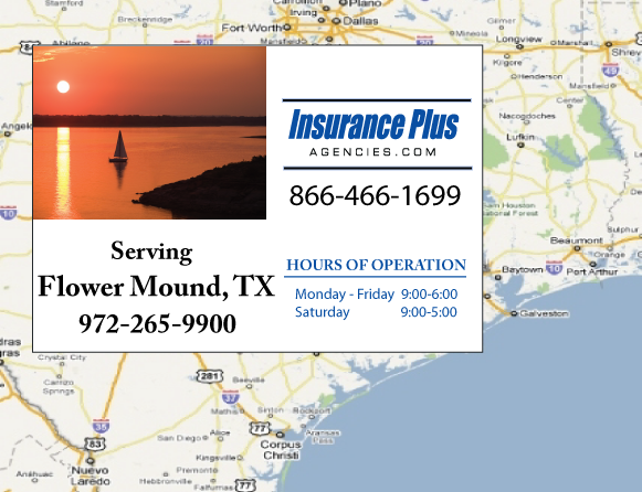 Insurance Plus Agencies (972)265-9900 is your Texas Fair Plan Association Agent in Flower Mound, TX.