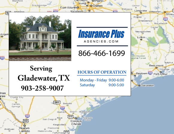 Insurance Plus Agencies of Texas (903) 258-9007 is your Progressive Car Insurance Agent in Gladewater, Texas.