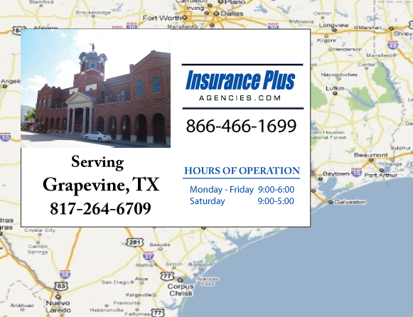 Insurance Plus Agencies of Texas (817) 264-6709  is your Progressive Insurance Quote Phone Number in Grapevine, TX.