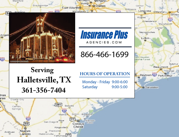 Insurance Plus Agencies of Texas (361)356-7404 is your Progressive SR-22 Insurance Agent in Hallettsville, Texas