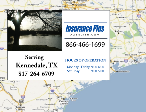 Insurance Plus Agencies of Texas (817) 264-6709 is your Progressive Car Insurance Agent in Kennedale, Texas.