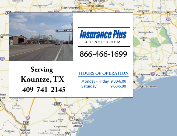Insurance Plus Agencies of Texas (409)741-2145 is your Car Liability Insurance Agent in Kountze, Texas.