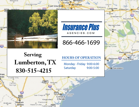 Insurance Plus Agencies of Texas (830) 515-4215 is your Progressive Insurance Quote Phone Number in Lumberton, TX