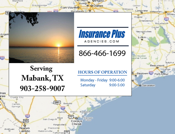 Insurance Plus Agencies Of Texas (903)258-9007 is your Unlicensed Driver Insurance Agent in Mabank, Texas.