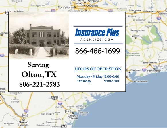 Insurance Plus Agencies Of Texas (806)221-2583 is your Unlicensed Driver Insurance Agent in Olton, Texas.