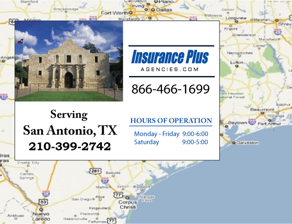 Insurance Plus Agencies of Texas (210)399-2742 is your Commercial Liability Insurance Agency serving San Antonio, Texas. Call our dedicated agents anytime for a Quote. We are here for you 24/7 to find the Insurance that's right for you.