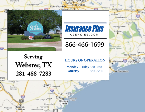 Insurance Plus Agencies of Texas (281) 488-7283 is your local Progressive Commercial Auto Agent in Webster, TX.