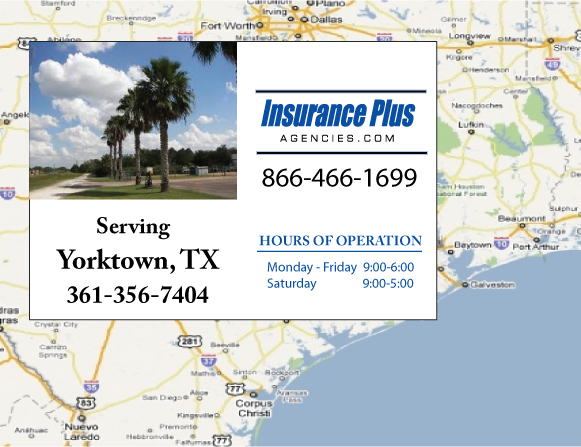 Insurance Plus Agencies of Texas (361) 356-7404 is your local Homeowner & Renter Insurance Agent in Yorktown, Texas.