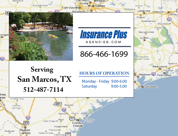 Insurance Plus Agencies of Texas (512) 487-7114 is your Suspended Drivers License Insurance Agent in San Marcos, Texas.