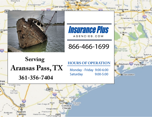 Insurance Plus Agencies of Texas (361)356-7404 is your Progressive SR-22 Insurance Agent in Aransas Pass, Texas.