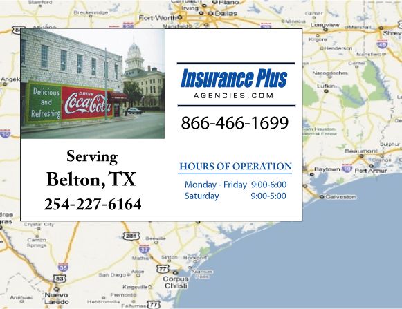 Insurance Plus Agencies of Texas (254)227-6164 is your Car Liability Insurance Agent in Belton, Texas.