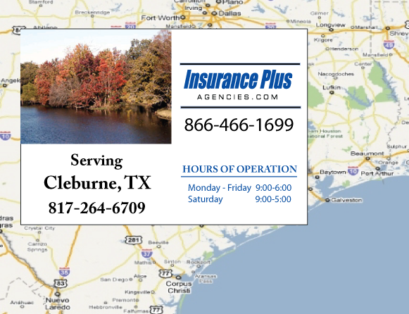 Insurance Plus Agencies of Texas (817)264-6709 is your Progressive Boat, Jet Ski, ATV, Motor Coach, & R.V. Insurance Agent in Cleburne, Texas.