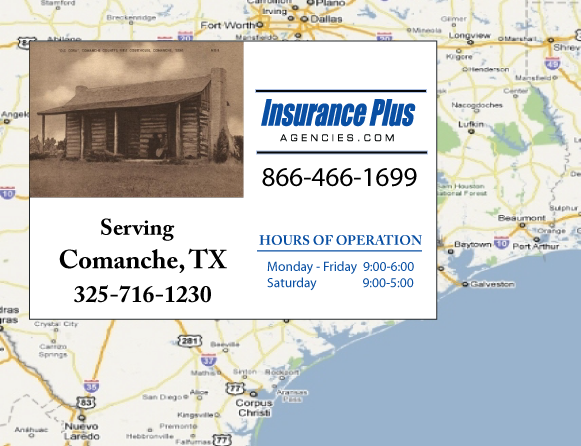 Insurance Plus Agencies of Texas (325)716-1230 is your Texas Fair Plan Association Agent in Comanche, TX.