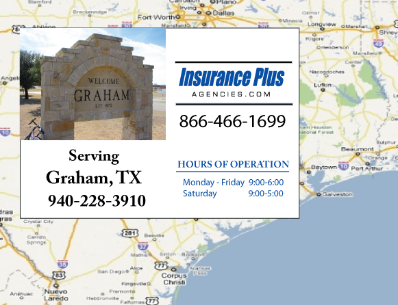 Insurance Plus Agencies of Texas (940)928-3910 is your Unlicensed Driver Insurance Agent in Graham, Texas.