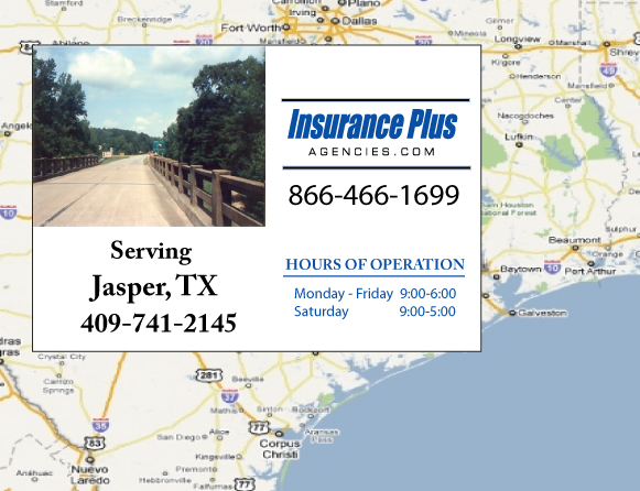Insurance Plus Agencies of Texas (409) 741-2145 is your Progressive Insurance Quote Phone Number in Jasper, TX