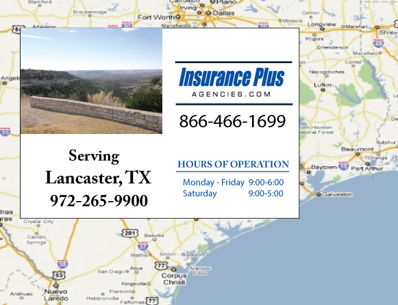 Insurance Plus Agencies of Texas (972)265-9900 is your Progressive SR-22 Insurance Agent in Lancaster, Texas. 