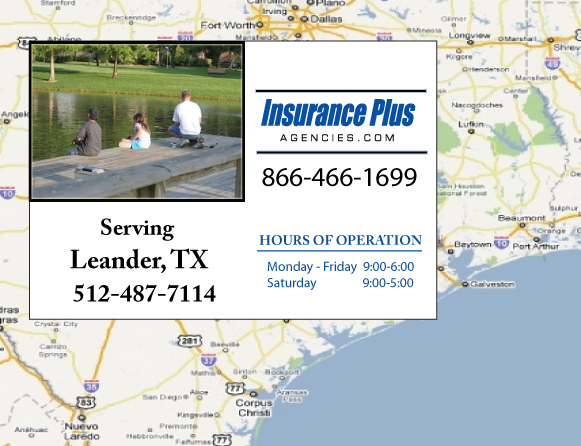 Insurance Plus Agencies of Texas (512)487-7114 is your Suspended Drivers License Insurance Agent in Leander, Texas.
