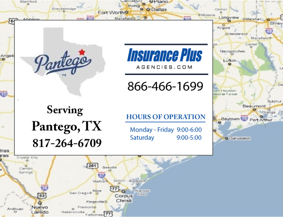 Insurance Plus Agencies of Texas (817)264-6709 is your Commercial Liability Insurance Agency serving Pantego, Texas. Call our dedicated agents anytime for a Quote. We are here for you 24/7 to find the Texas Insurance that's right for you.