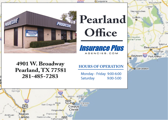 Insurance Plus Agencies of Texas (281) 485-7283 is your Progressive Insurance Agent on Broadway in Pearland, TX.