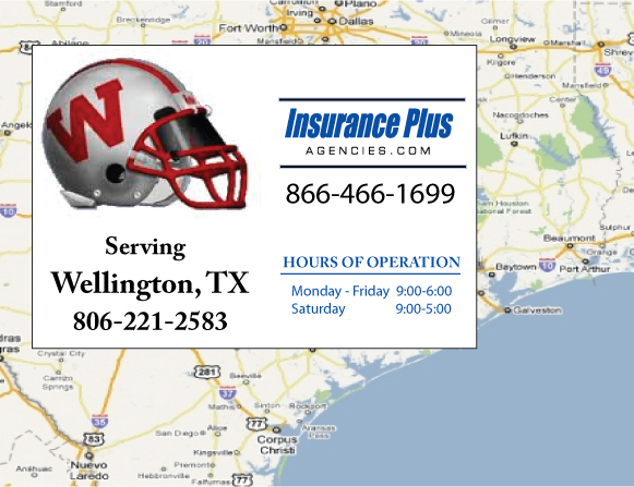 Insurance Plus Agencies of Texas (806)221-2583 is your Commercial Liability Insurance Agency serving Wellington, Texas. Call our dedicated agents anytime for a Quote. We are here for you 24/7 to find the Texas Insurance that's right for you.