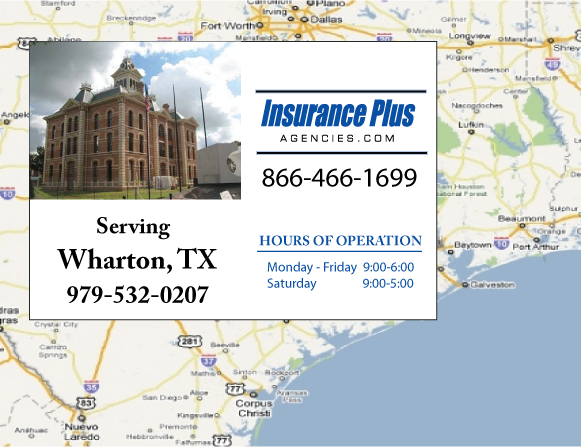 Insurance Plus Agencies of Texas (979)532-0207 is your Progressive Boat, Jet Ski, ATV, Motor Coach, & R.V. Insurance Agent in Wharton, Texas.